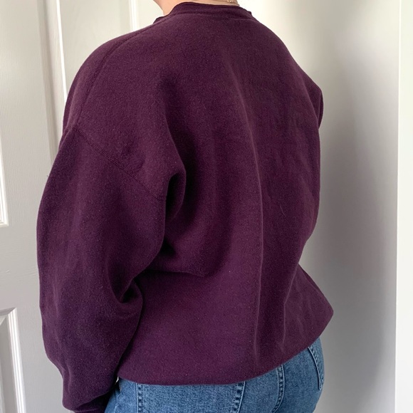 Vintage Dark Purple Cozy Quarter Button-Up - Picture 2 of 7